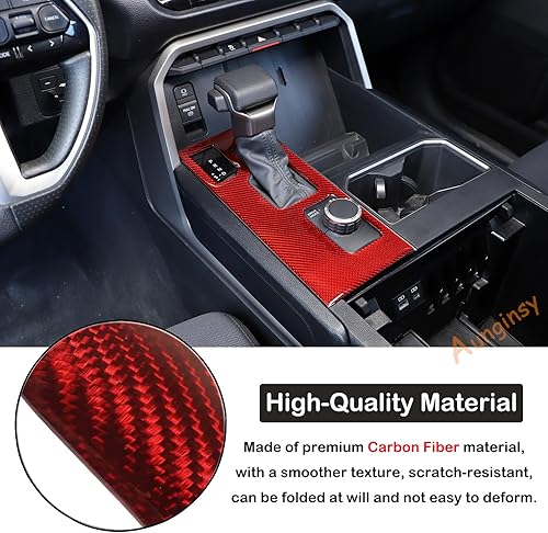 Vista 40 de Aunginsy Cubierta de panel de palanca de cambios de control central, compatible con Toyota Tundra/Sequoia 2022-2024, consola de palanca de cambios