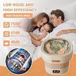Mini Portable Washing Machine, 12L Upgraded Large Capacity Foldable Washer 3 Cleaning Modes Suitable of Underwear Small Clothes for Hotel Home Campain