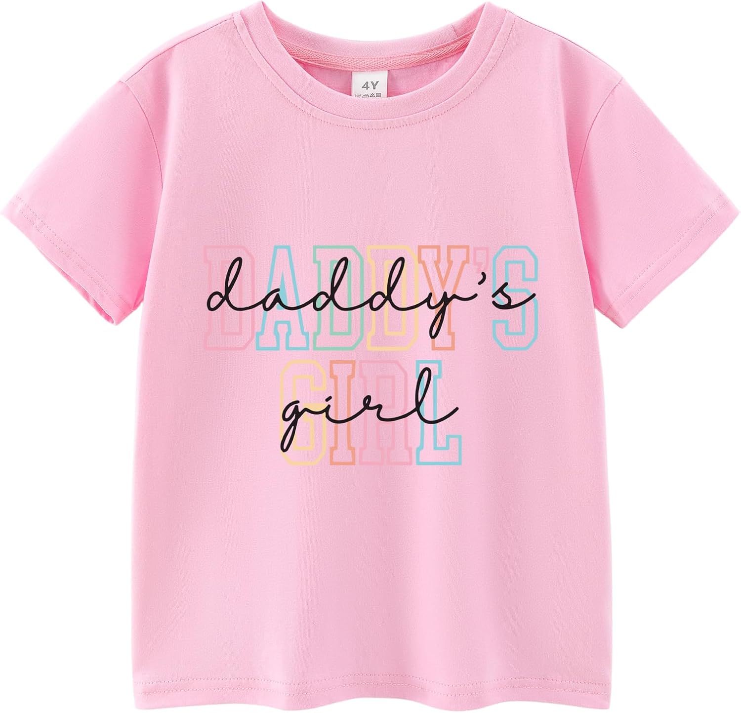 Toddler Girls Boys Happy Father’s Day T Shirt 3-6Y Kids Daddy’s Girl Graphic Cotton Cute Short Sleeve Tees