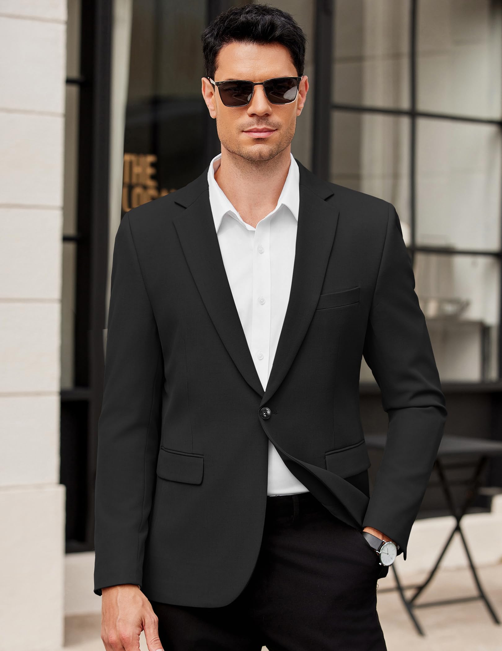 COOFANDY Giacca da uomo casual con un bottone sportivo giacca leggera