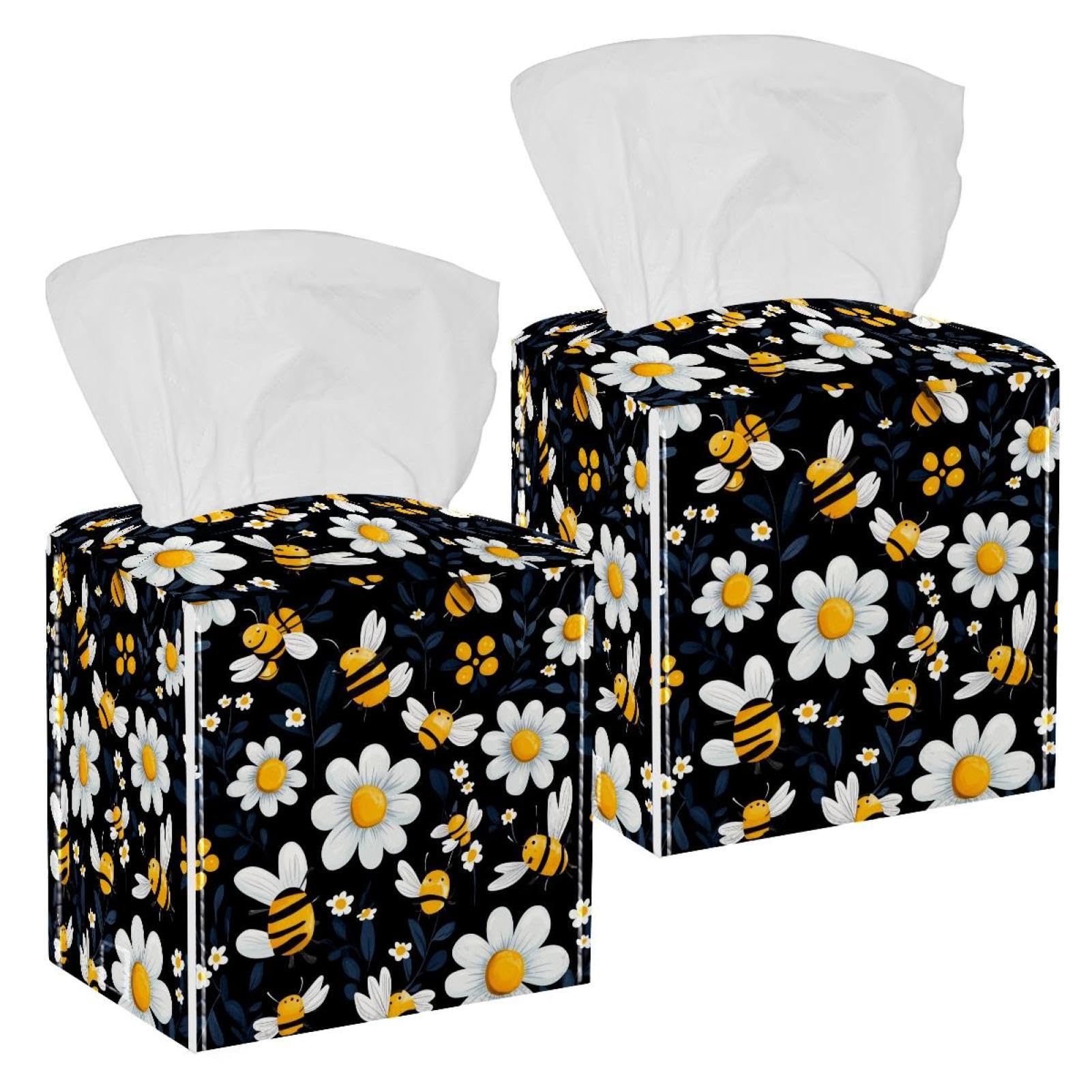Boîte à mouchoirs en cuir distributeur rectangulaire de table et coiffeuse