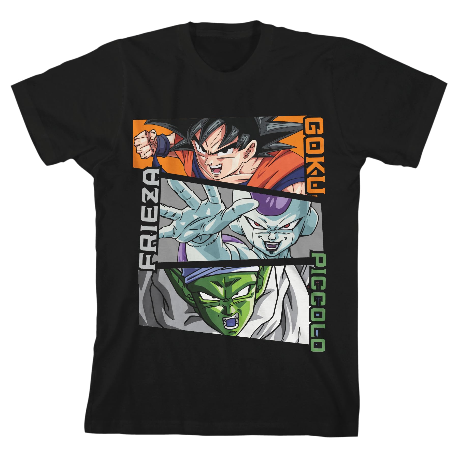 Dragon Ball Z Character Art - Juego de 3 camisetas de manga corta con cuello redondo para niños jóvenes