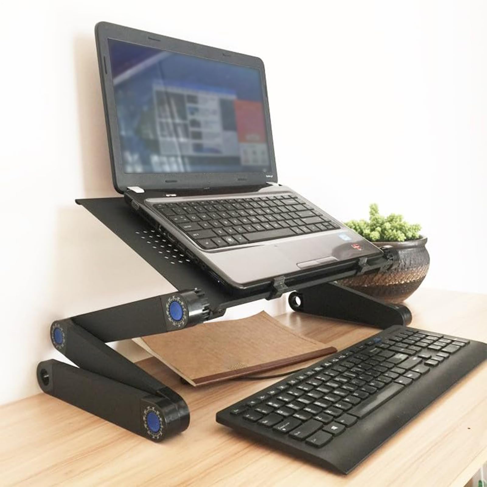 Scrivania da per laptop e scrivania, supporto portatile da , supporto per | computer portatile regolabile per laptop - Tappetino per mouse da scrivania pieghevole antiscivolo incluso per