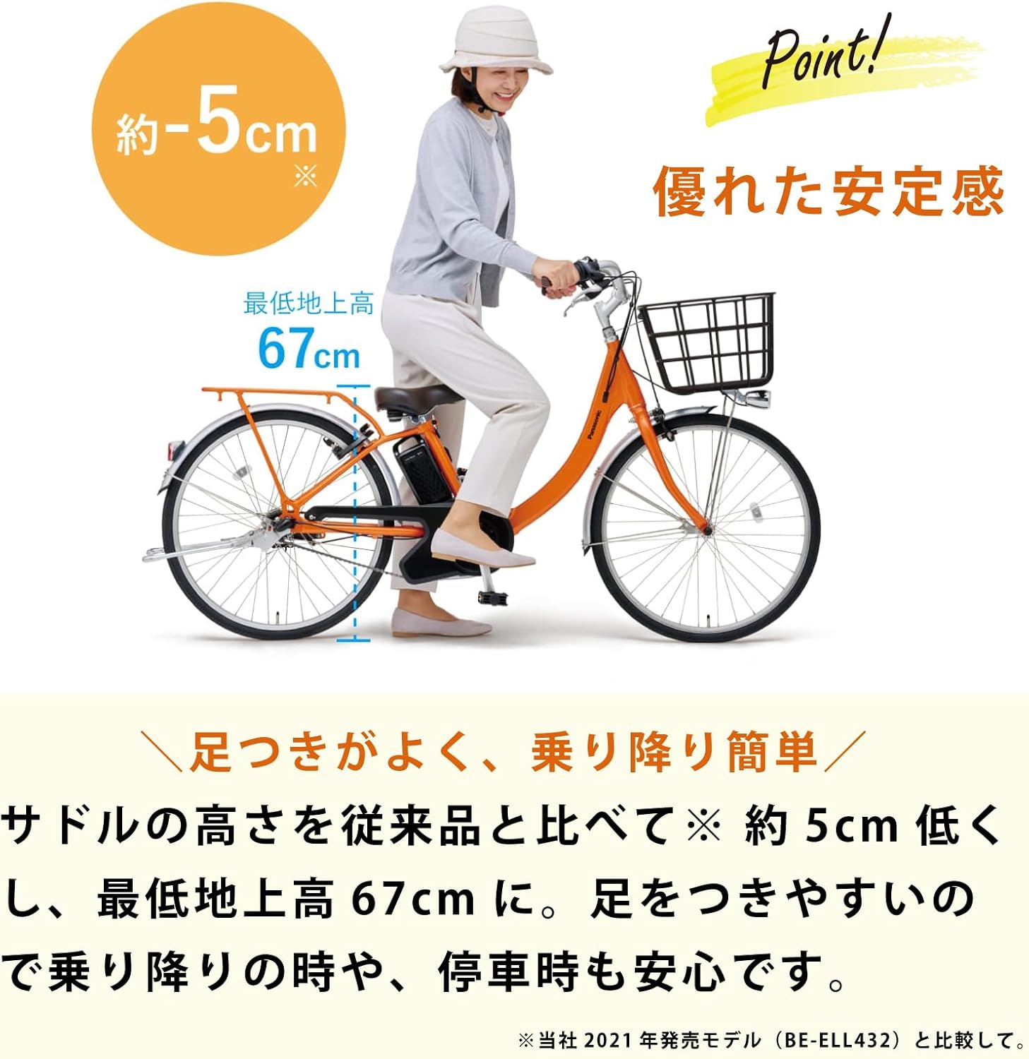 【自転車 完全品｜自転車安全整備士点検済】電動自転車 パナソニック (Panasonic) 2025年モデル ビビSL BE-FSL434 8.0Ah 3段変速 電動アシスト自転車