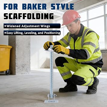 BAOSHISHAN 46cm Adjustable Scaffold Leveling Jack 3mm OD Galvanized Solid
