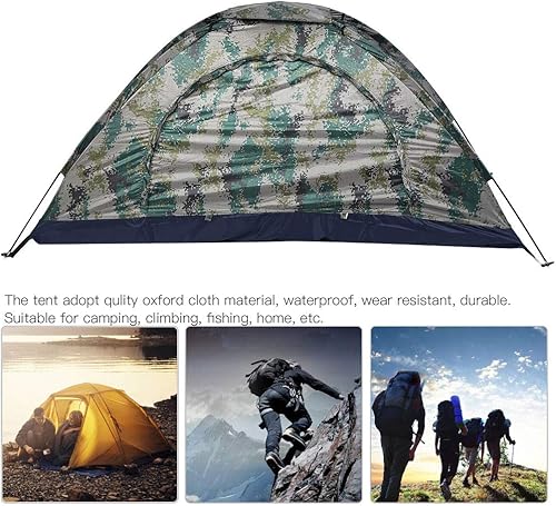Miniatura 5 de Socobeta Tienda de camuflaje ligera para acampar pesca y senderismo refugio portátil para una sola persona con diseño a prueba de viento
