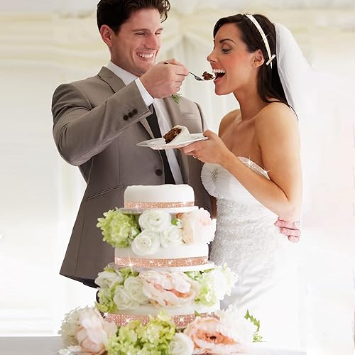 Miniatura 4 de 3 rollos de cinta autoadhesiva de diamantes de imitación de cristal de 9 yardas, rollo de calcomanías de diamantes de imitación brillantes para