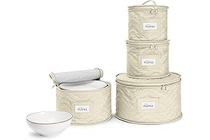 Sorbus Quilted Dish Storage Containers for Moving