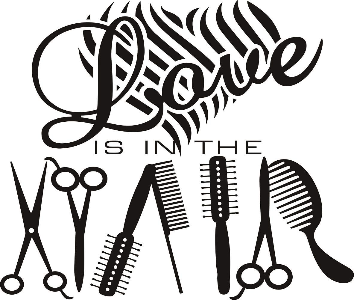 Charming Hairdressing Utensils Home Decor Beauty Salon Barbershop DIY Wall Decal Decoration Removable Vinyl Art Wall Stickers