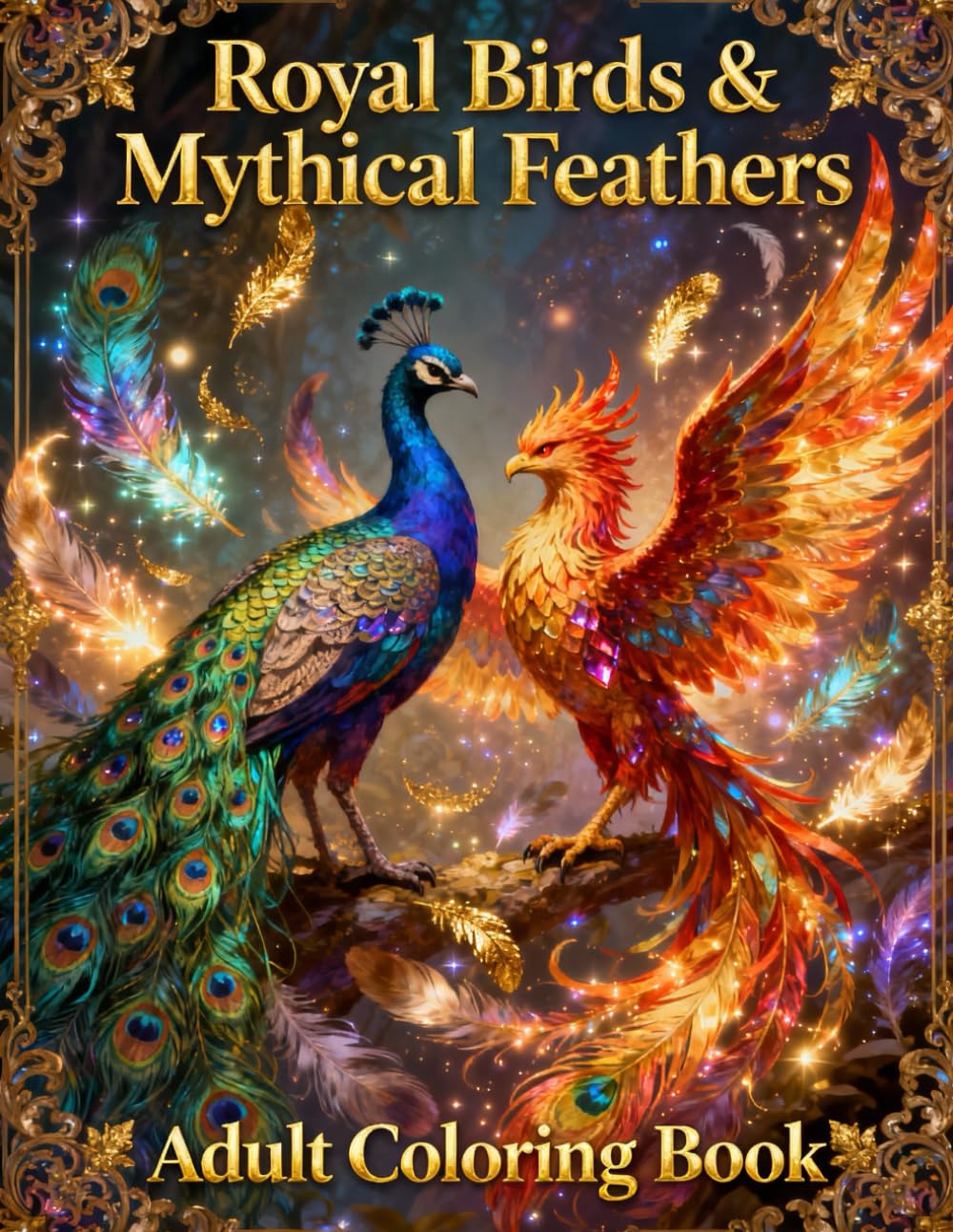 Royal Birds & Mythical Feathers: Adult Coloring Book: Unleash your creativity with intricate designs of regal birds and legendary feathers (Legends of Feather & Fur)