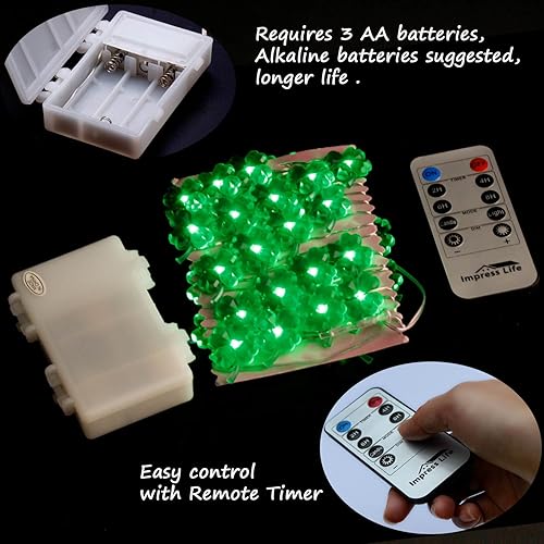 Miniatura 3 de Luces encadenadas de moda para jardín de primavera de 10 pies de 3 A. , CLOVER