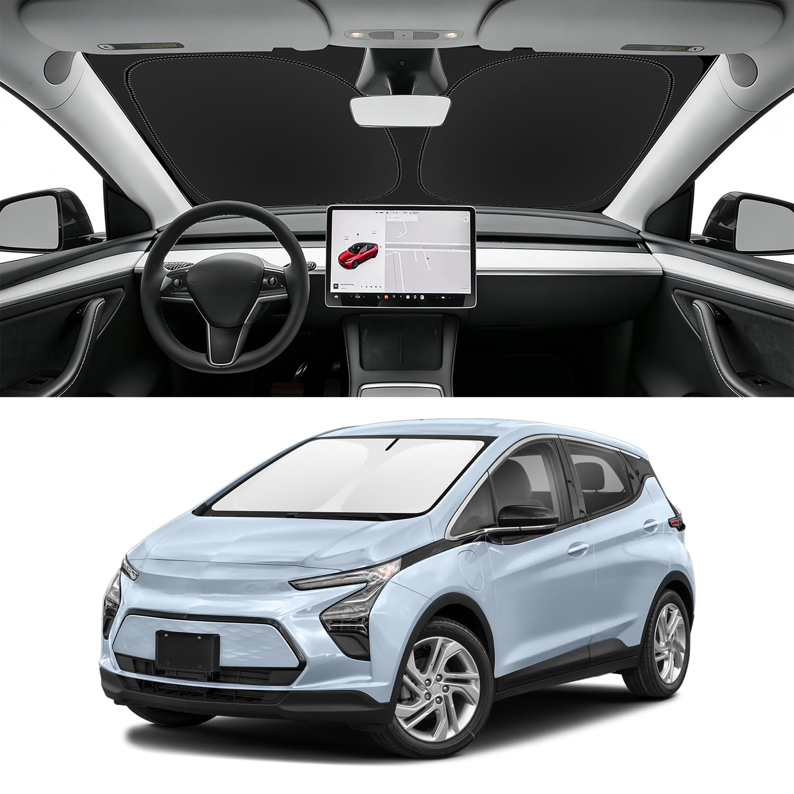 Custom Fit Windshield Sun Shade for Chevy Bolt EV 2017-2023