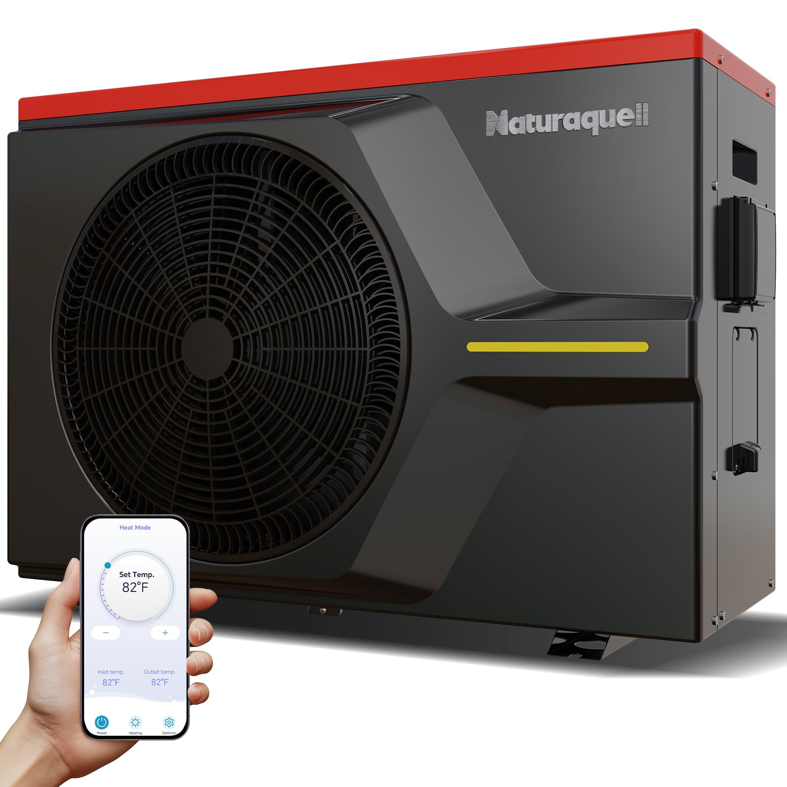 Inverter Pool Heat Pump, Up to 9000 Gallons, Above Pools, Ignition Red