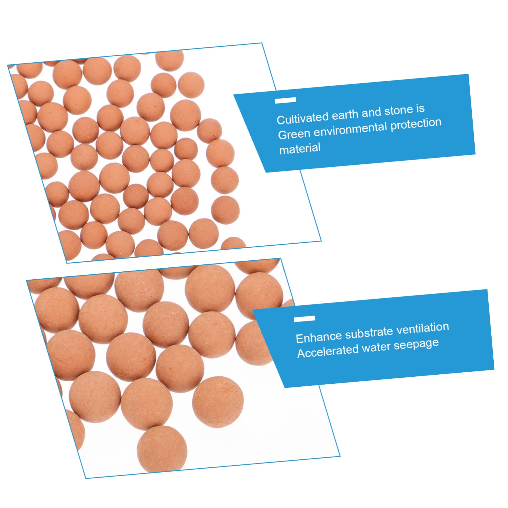 Blähton für Hydrokulturelle Blumen und Keramik Blumentöpfe 2 Beutel Anion Keramik Tonpellets zur Belüftung und Dekoration der Erdoberfläche