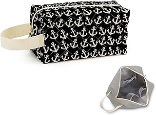 Anchor - Bolsa de maquillaje acolchada para m...