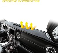 Vista 5 de CZCGYDY Cubierta de tablero de instrumentos personalizada para Jeep Wrangler JL 2018 2019 2020 2021 2022 Gladiator 2020 2021 2022, alfombrilla