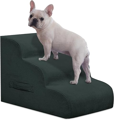 Miniatura 20 de Escaleras para perros, escalones para cama alta, 4 escalones para mascotas para perros pequeños, antideslizante, extraíble, lavable, rampa para