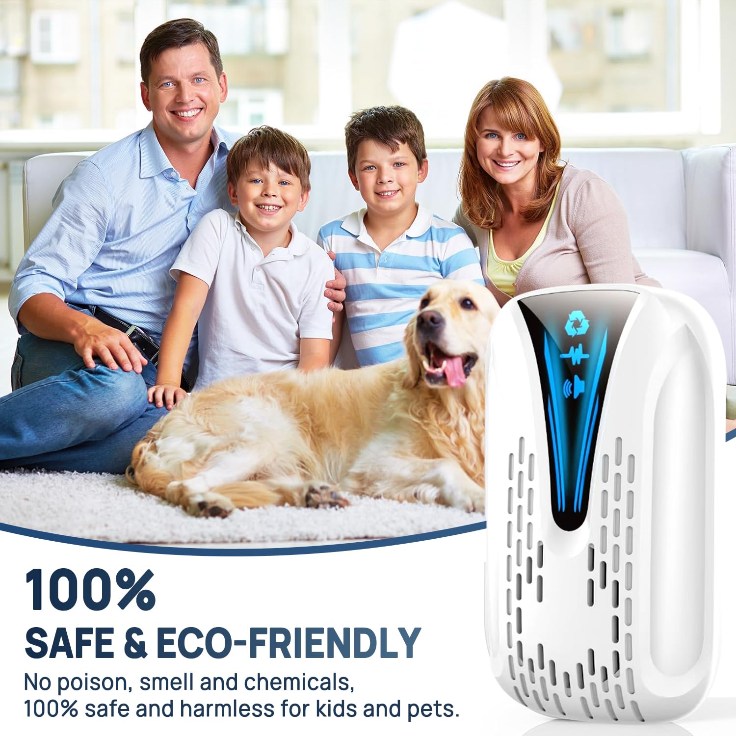 Colorfullife Répulsif Ultrasonique Anti-Nuisibles 2026 Amélioré, 4 Pack Répulsif Ultrason Souris, Sûr pour Animaux Domestiques et Personnes, Contre Cafards, Rats, Araignées et Moustiques - Blanc