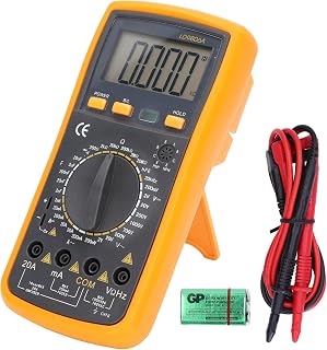 Testador de multímetro digital portátil HD display LCD voltímetro elétrico testador de 4.1/2 bits com suporte de proteção dupla multímetro com luz de fundo para laboratórios