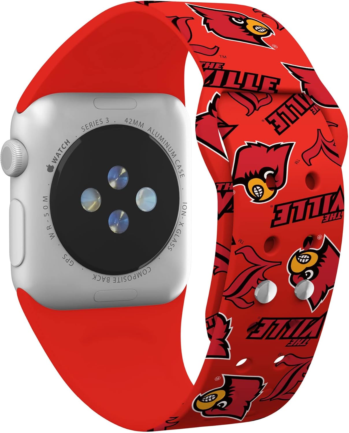 Affinity Bands Louisville Cardinals HD NCAA Watch Band Compatible with Apple Watch - All Series