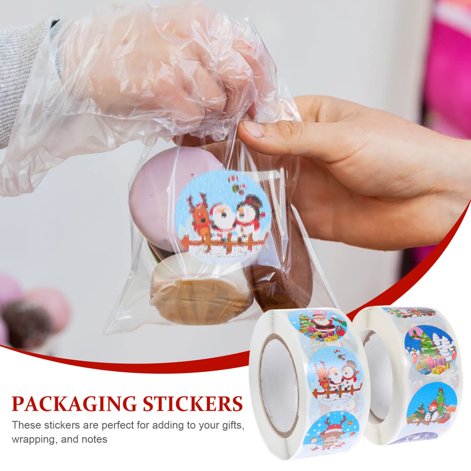 NUOBESTY 3 Set Etichette Adesive Natalizie Adesivi Invernali Babbo Natale Mese Etichette Adesive Natale Etichette Adesivo Per Imballaggio Da Forno Adesivi Di Carta 6 * 3