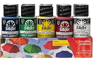 FolkArt Multi-Surface Acrylic Paint Set for Creative Expression and Home Décor