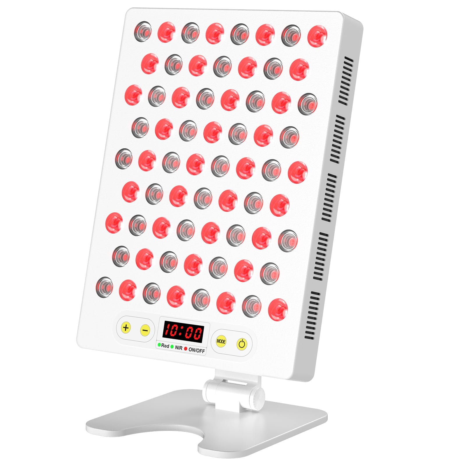 BONTANNY Red Light Therapy Device, Ultra-Thin & Noiseless Red 660nm Near Infrared 850nm Infrared Light Therapy with 68pcs Dual Chips LEDs & Adjustable Stand for Recovery, Skin Health, 100W (White)