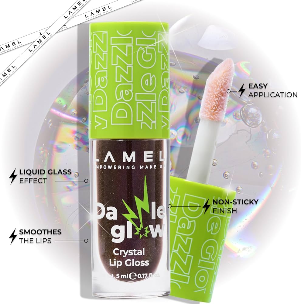 Amazon.com : Lamel Dazzle Glow Crystal Clear Lip Gloss - Hydrating