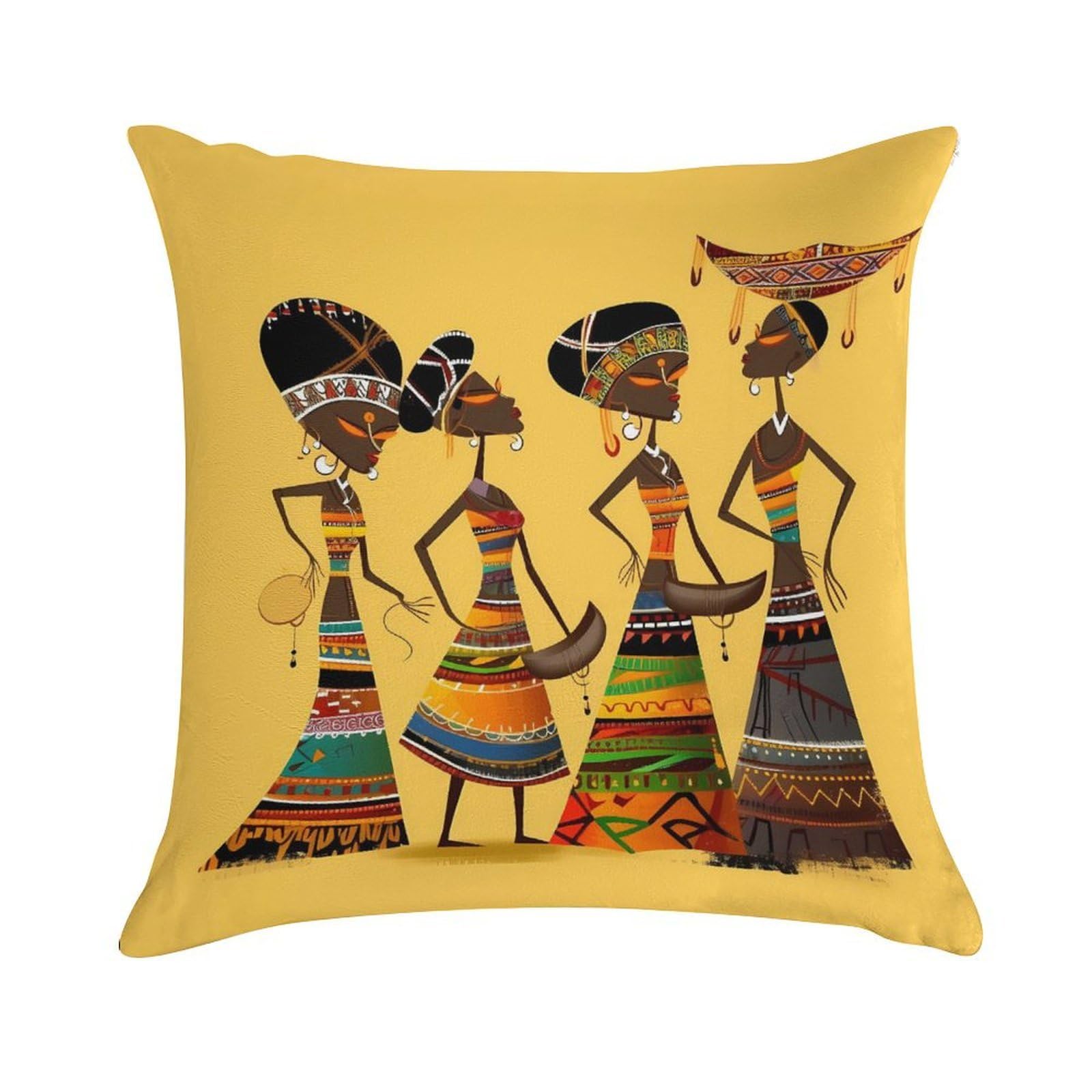Fundas de almohada de cultura africana creativas de felpa para cama