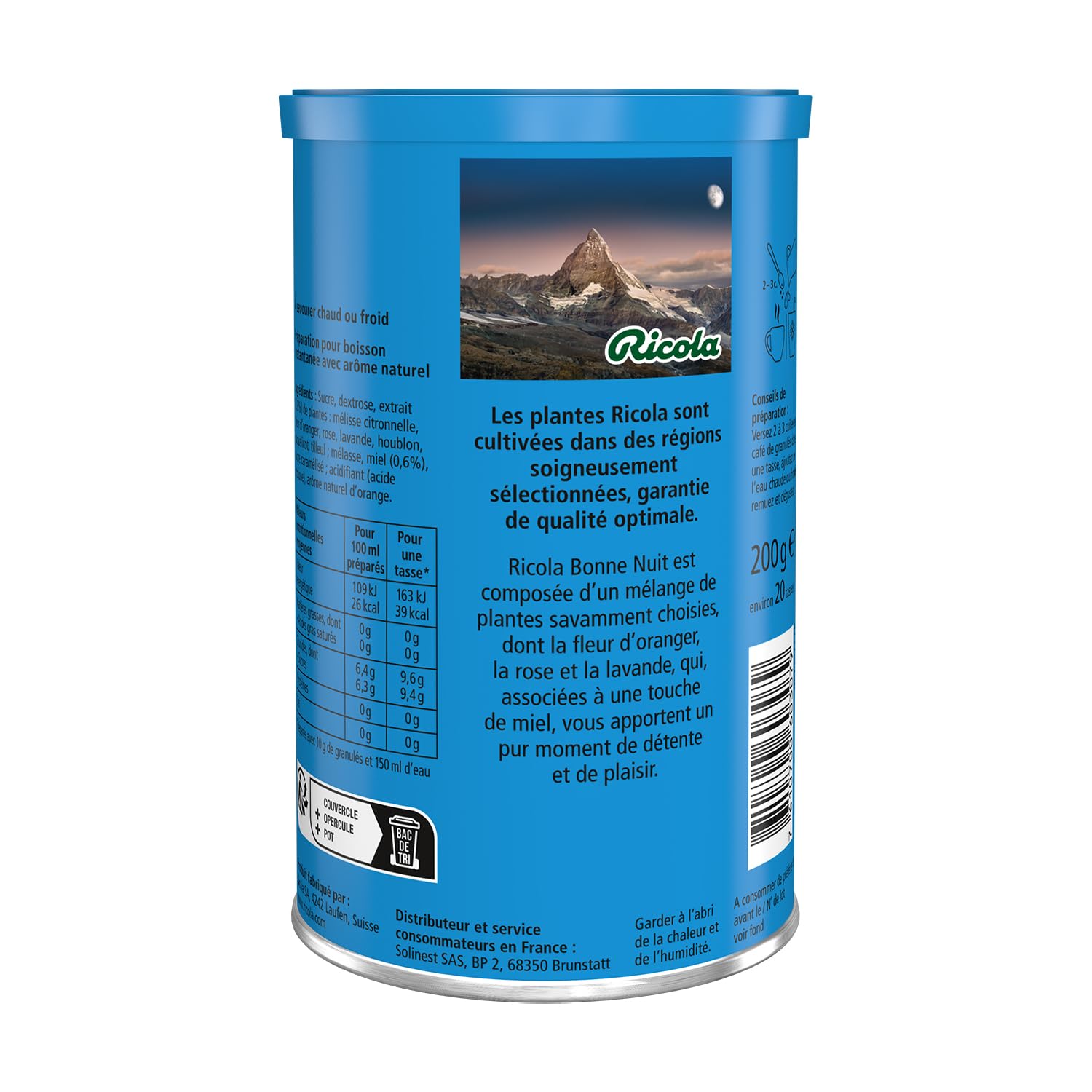 Ricola - Infuselle Bonne Nuit - Carton de 12 boites de 200g