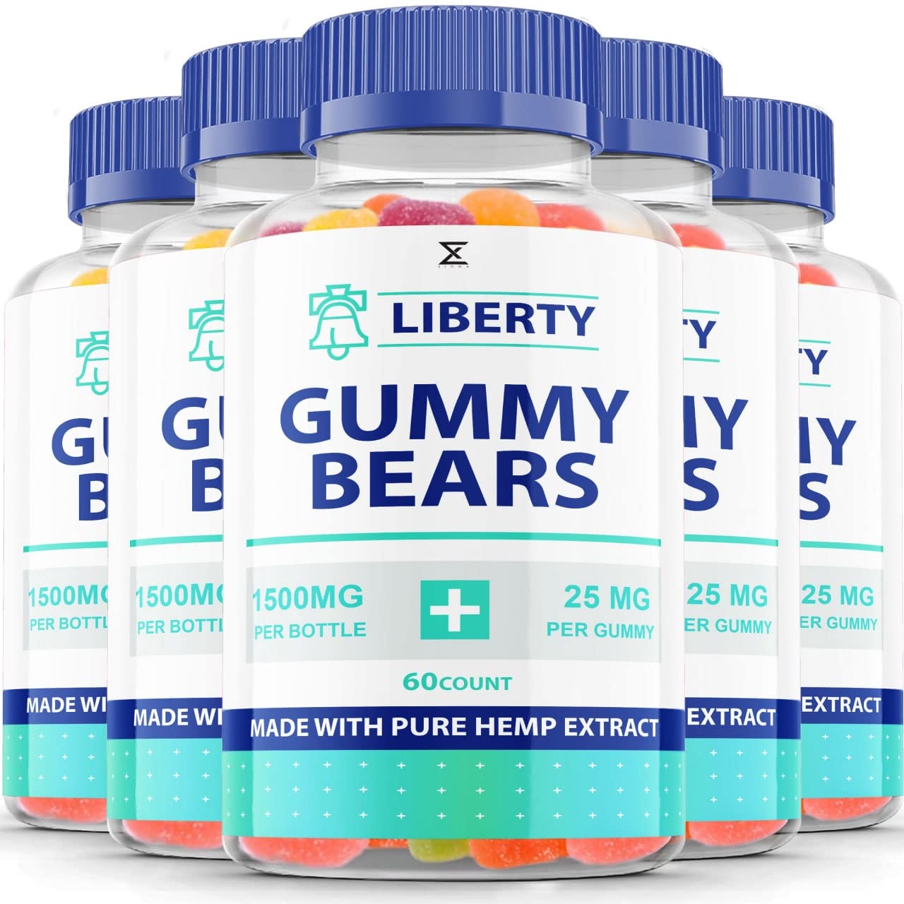 Buy (5 Pack) Liberty Gummies CBS Bears CBC Gummy Bears 500mg Gummy Full