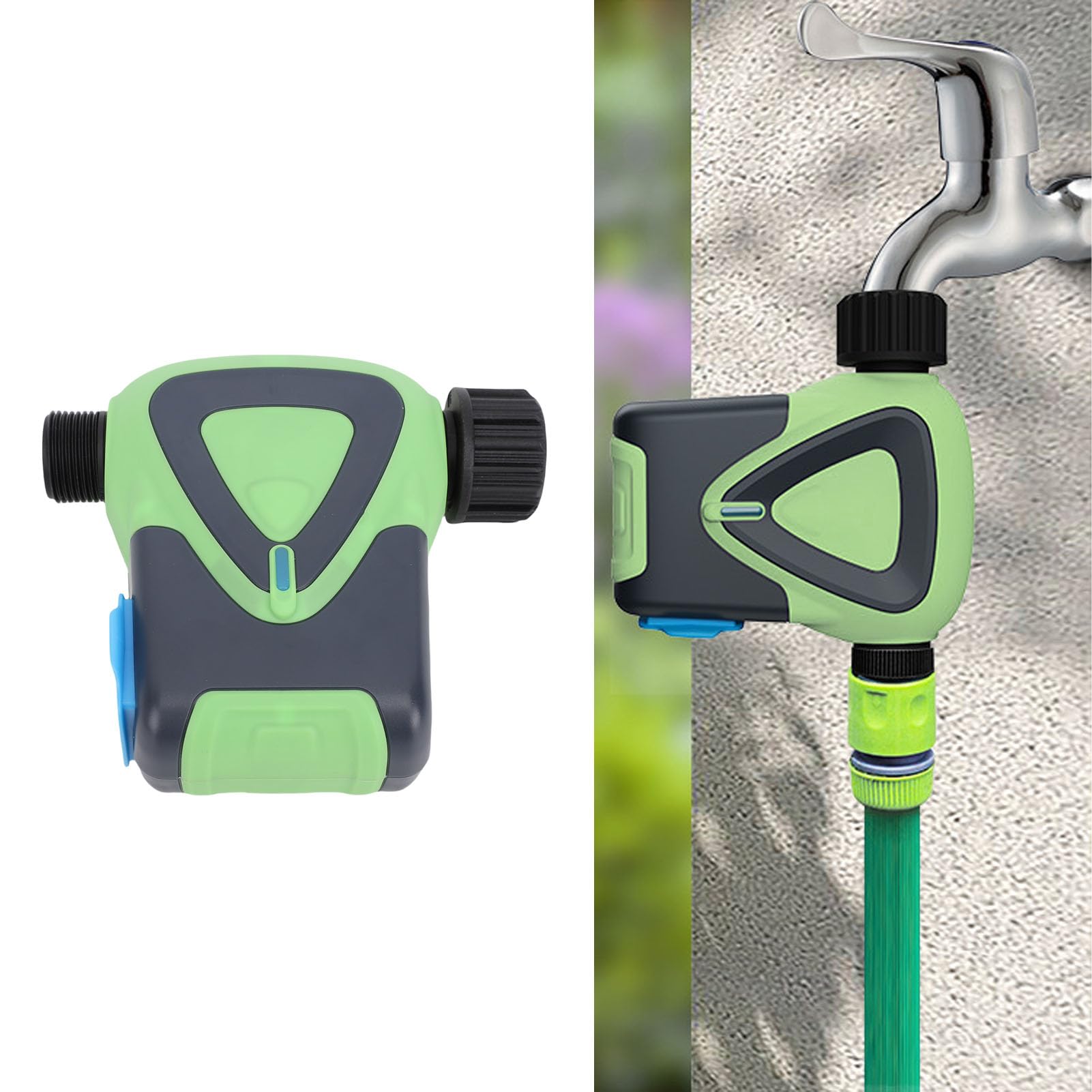 Jiawu Smart Water Timer z Opóźnieniem Deszczu dla Węża Ogrodowego Automatyczne Systemy Nawadniające - WLAN dla Trawnika i Aktywowanego Basenu (Npt)