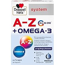 doppelherz system az + omega-3 all-in-one   19 vitamins and minerals plus omega-3   30 capsules