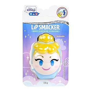 Lip Smacker - Disney Emoji Flip Balms Collection - Cinderella Lip Balm for Kids - Berry Flavour - Sweet Gift for Your Friends - Single Pack