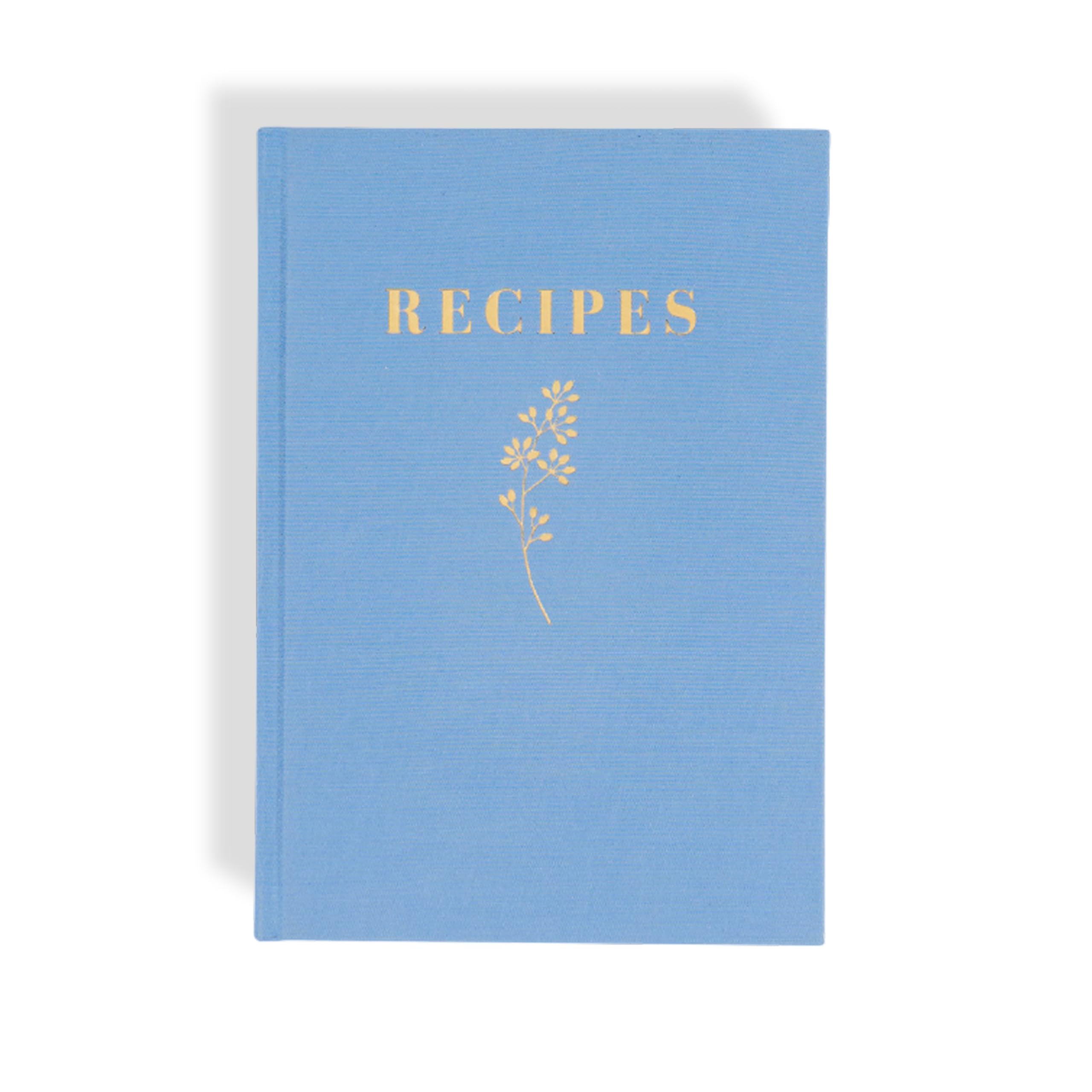 Hochwertiges Rezeptbuch zum Einschreiben eigener Rezepte, Hardcover-Leinen, mit eleganter Goldeinlage, Erinnerungsbuch für 150 Rezepte