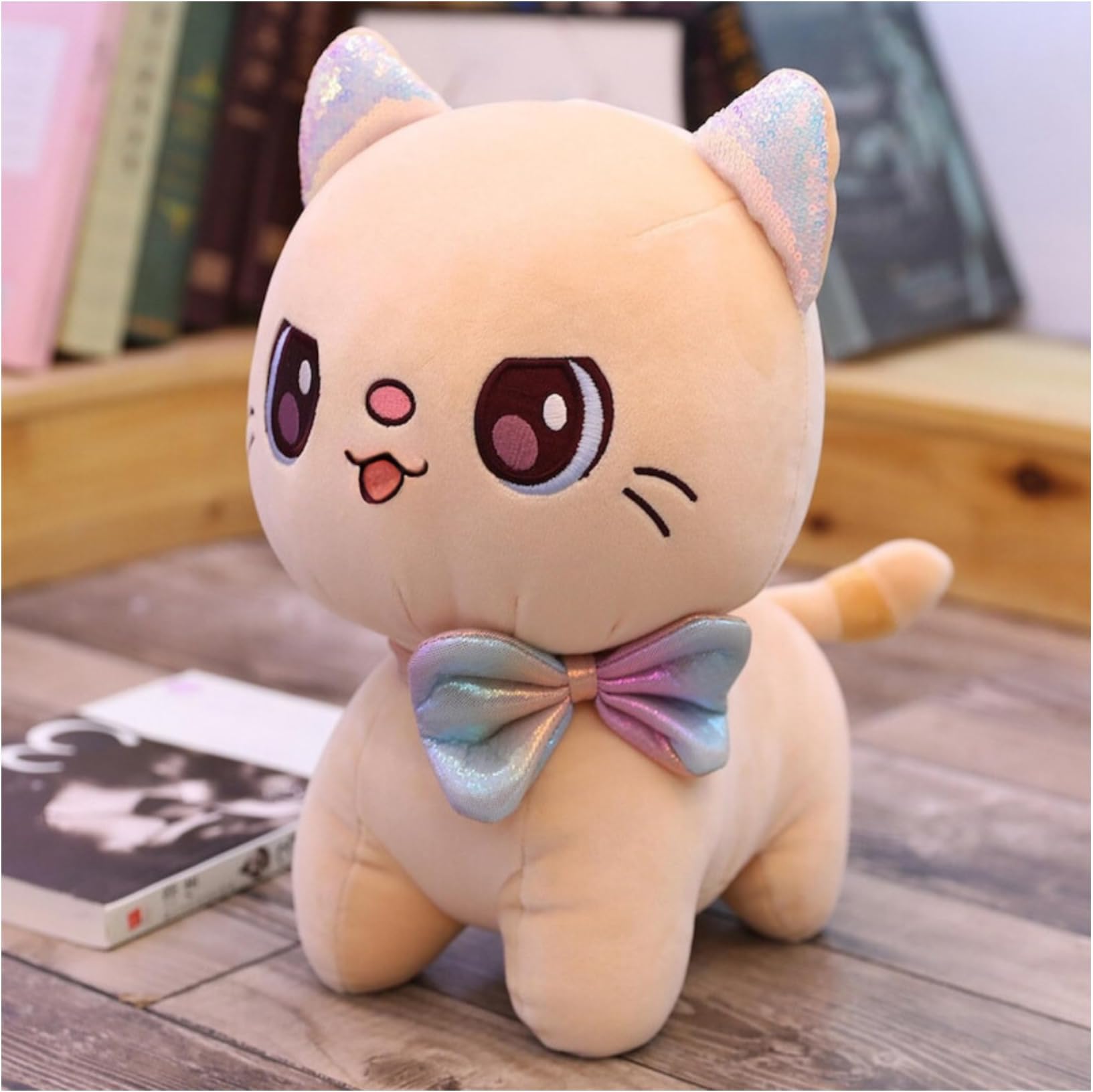 Kitty Cuddle Plush Teddy Soft Toy for Kids, Adorable Kitten Cat Stuffed Animal Doll, Super Soft Plushie for Girls, Boys, Kids, Snuggly Toy Delight