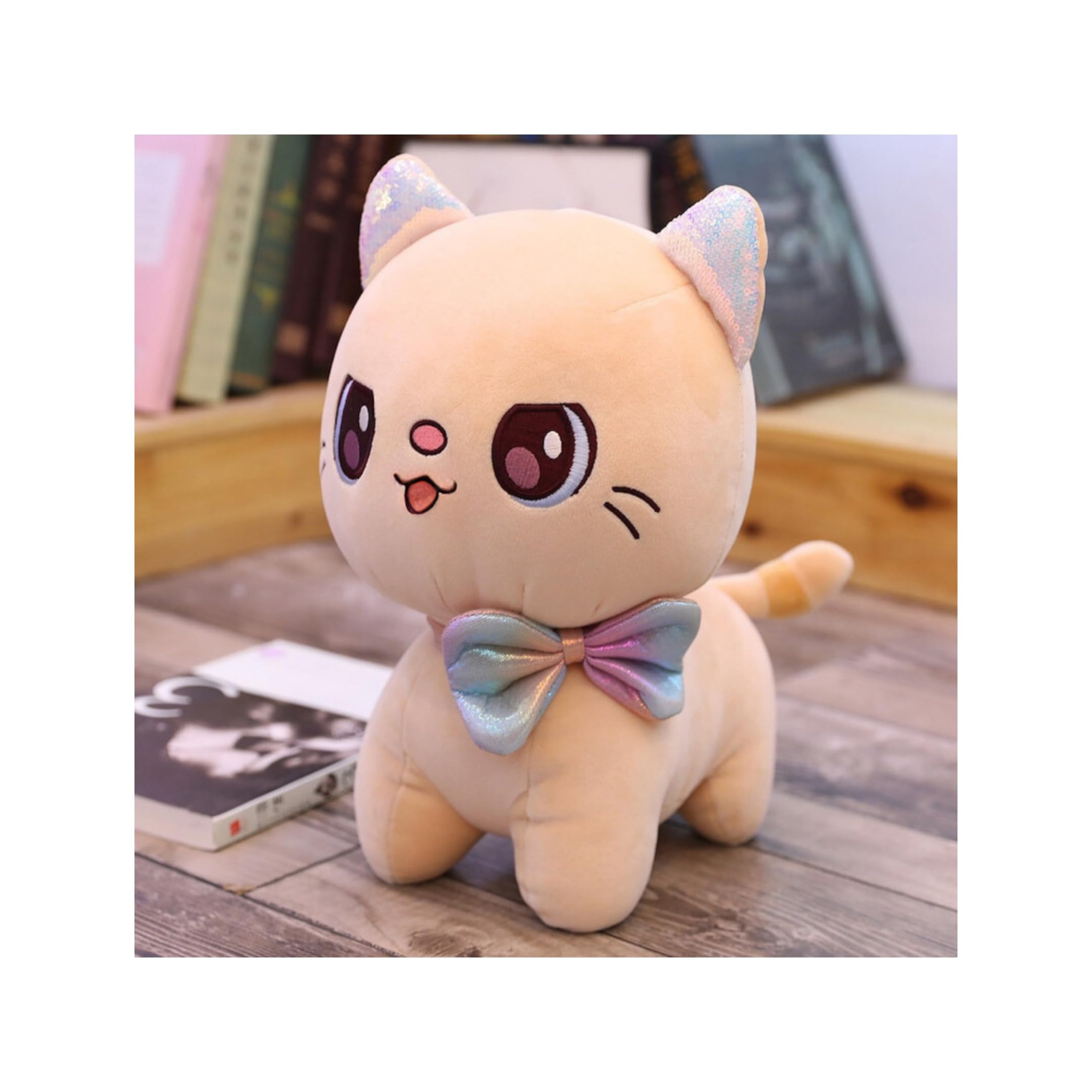 Kitty Cuddle Plush Teddy Soft Toy for Kids, Adorable Kitten Cat Stuffed Animal Doll, Super Soft Plushie for Girls, Boys, Kids, Snuggly Toy Delight