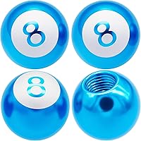 Vista 25 de 4 tapas de vástago de válvula de neumático estilo piscina 8 bolas, cubiertas universales de núcleo de cobre a prueba de polvo para automóviles, SUV