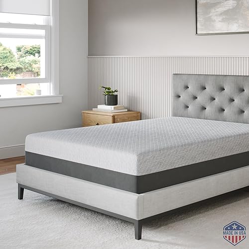 Celestial Sleep Gel Memory Foam Mattress in a Box, Made in The USA, CertiPUR-US® Certified Foam, Oeko-Tex, and Fiberglass-Free Certified Bed, 10