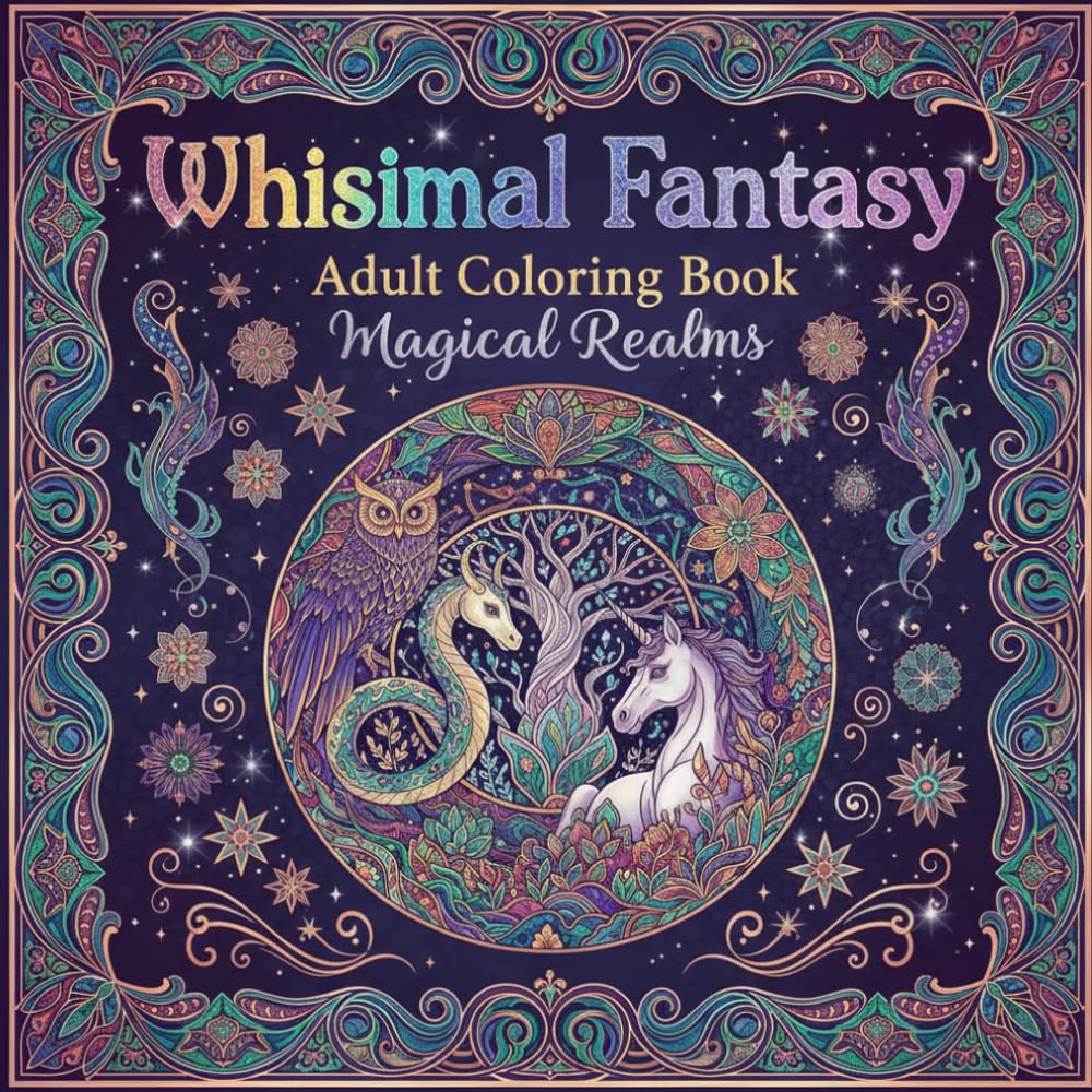 Whimsical Fantasy: Adult Coloring Book