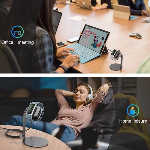 Vista 6 de Cargador para Fitbit Luxe/Fitbit Charge 5, paquete de 2 cables de carga USB de repuesto compatible con Fitbit Luxe/Fitbit Charge 5 Smartwatch