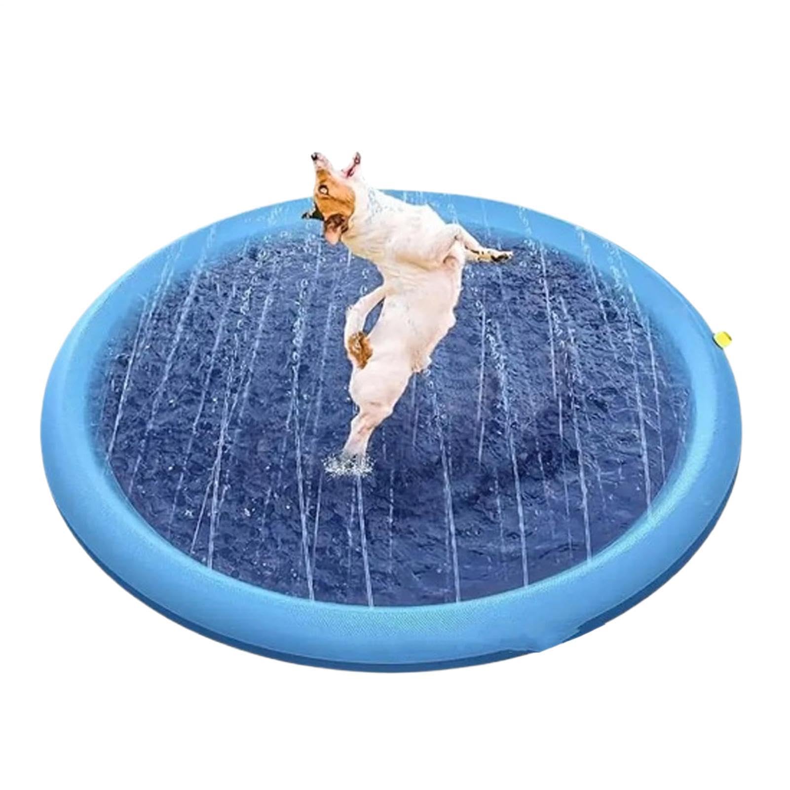 Splash Pad Da Cani | Spruzzatore da Giardino Impermeabile - Piscina con Spruzzatore da Esterno - Per Bambini Maschi, Prescolari, Famiglie, Cortile, Asilo, Campeggio, Spiaggia, Patio, Giardino,