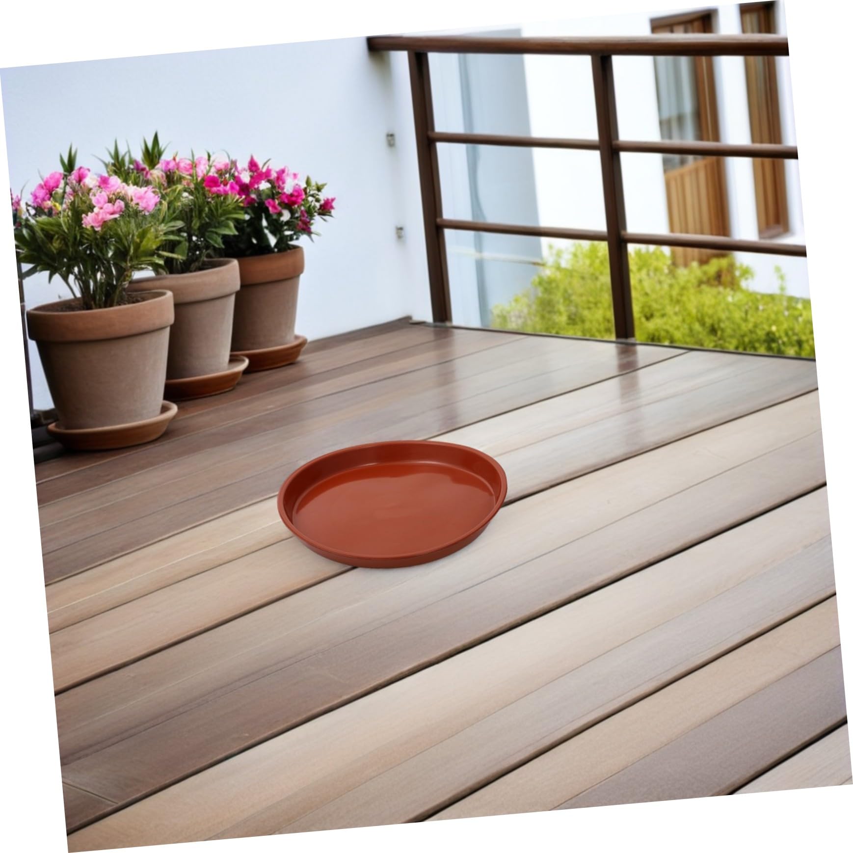 TOYANDONA 25piezas Bandeja para Macetas De Plástico Rojo Colector De Agua para Plantas Platillos Redondos para Bonsáis para Uso El Hogar Oficina y Jardín