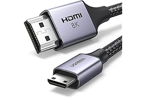 8K Mini HDMI 2.1 Cable 6.6FT for Crystal-Clear AV Transmission