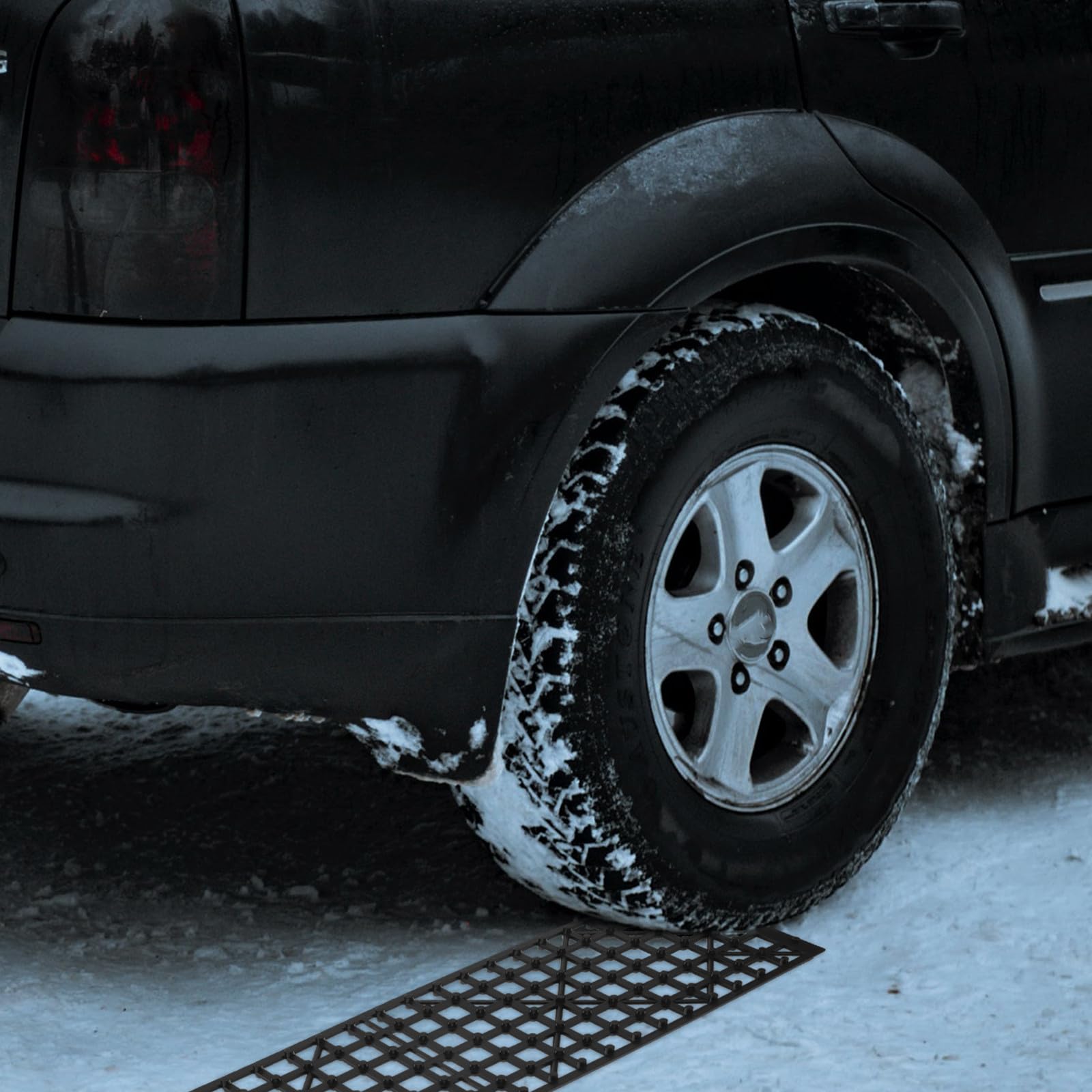 Cabilock Planche de Traction pour Voitures 2 Pièces Anti-dérapante en Plastique Pliable, Tapis de Récupération Pneus pour Boue et Sable, Accessoire Sécurité Automobile