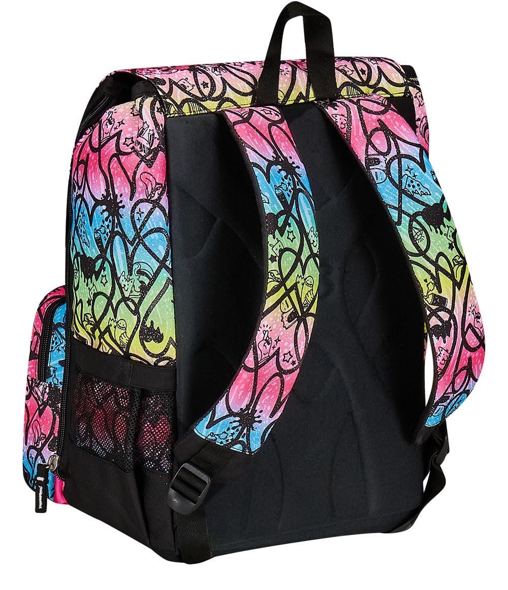 Seven Zaino Doppio Scomparto Estensibile JumpLove, Rosa, Maxi Capienza + Astuccio 3 Scomparti Rosa, Bambina e Ragazza