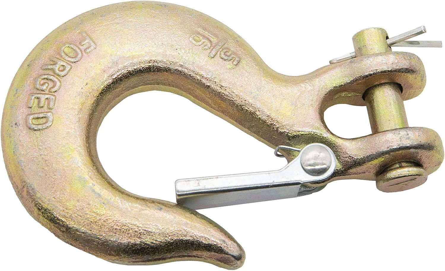5/16 inch Clevis Slip Hook with Safety Latch, 5/16 g70 Chain Hook, 5/16 Safety Hook with Latch Forged G70 18,000 Lb Capacity for Trailer Truck Transport Tow Winch Hook Trailer - Image 4