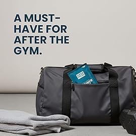 Super Fresh Body Wipes, Large Unscented Shower Wipe for Adults Men Women Kids, Personal Hygiene Cleansing Cloth Enriched with Aloe and Vitamin E, Individually Wrapped 10 Pack, Travel Essentials