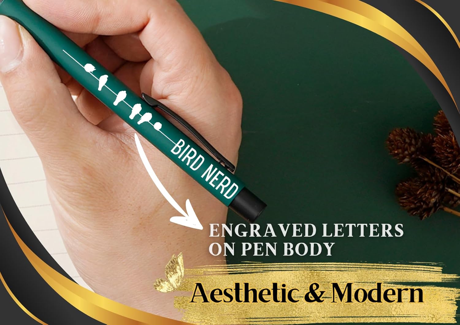 InnoBeta Bird Watching Gifts for Bird Lover, Ballpoint Pen Set of 4, Gifts Idea for Women on Birthday and Christmas - Image 5