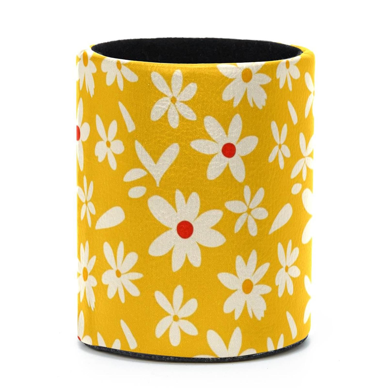 VAPOKF Round Pencil Holders for Desk, Daisy Pen Holders Pen Pot Makeup Brushes Storage Desktop Stationery Supplies Organiser for Home Office